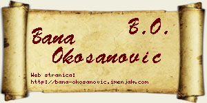 Bana Okošanović vizit kartica